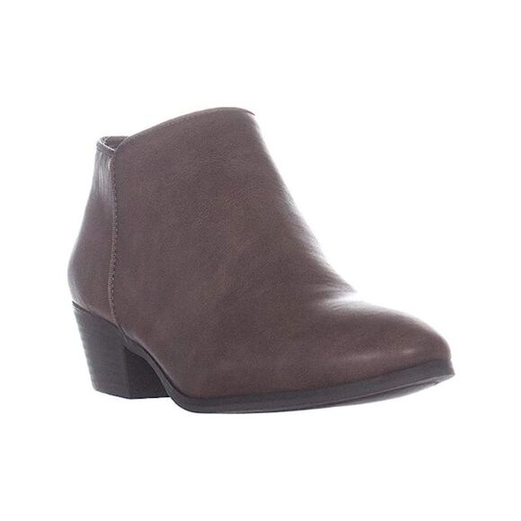 STYLE & COMPANY Womens Brown Padded Wileyy Almond Toe Block Heel Booties 9.5 M - Picture 1 of 5